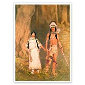 Открытка «Гайавата и Миннегага» Худ. Уильям Лэдд Тэйлор