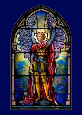 Открытка «Архангел Михаил» Витраж Тиффани