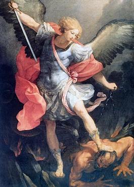 Открытка «Архангел Михаил, поражающий дракона» Худ. Гвидо Рени